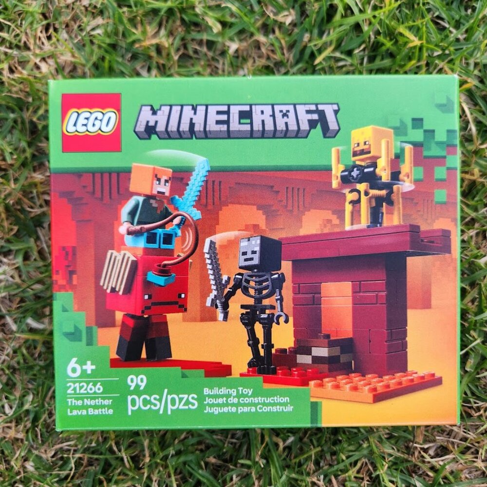 NEW 21266 LEGO Minecraft The Nether Lava Battle Toy Building Set Alex, Wither Sk